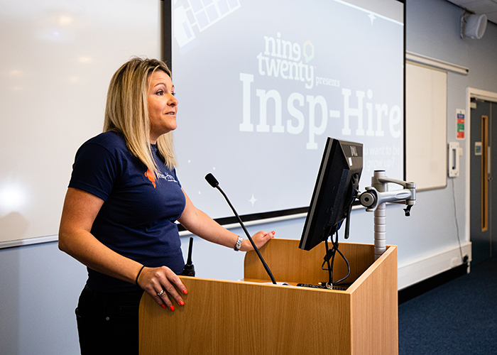 Karen Stewart from Nine Twenty speaks to the audience